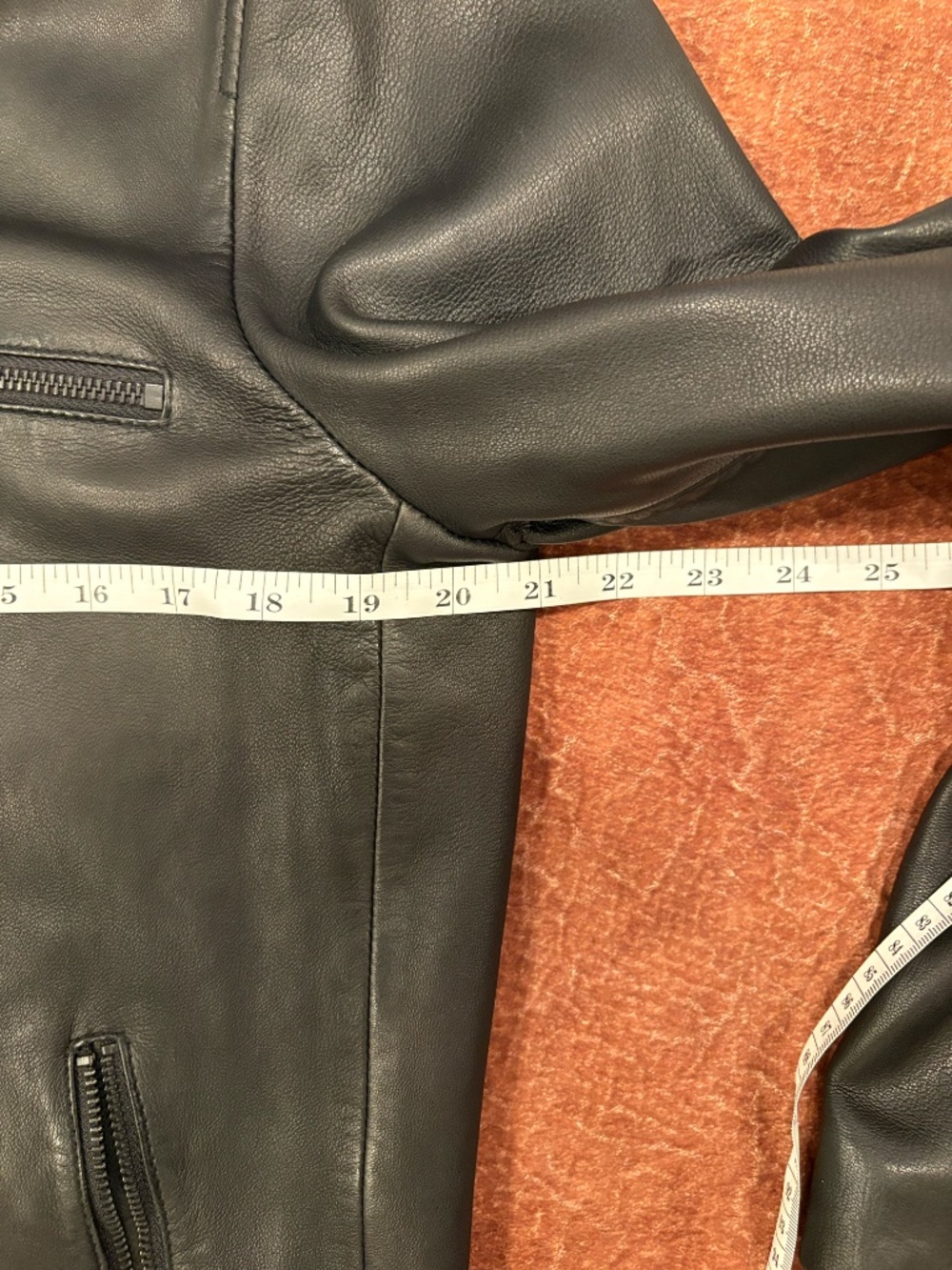 All Saints Karl Leather Jacket Size Medium Lamb Skin Black Leather Jacket - Picture 3 of 7